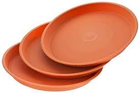 12 inch terracota 5 pots plates